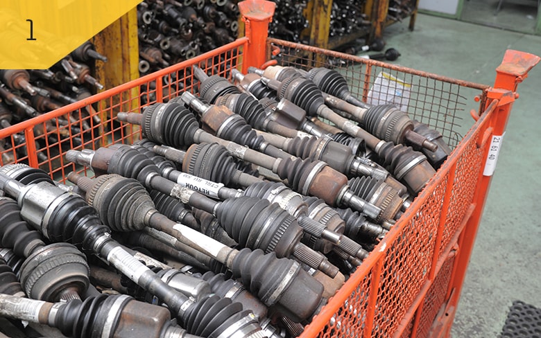 Core management: We take back used driveshafts from the workshops