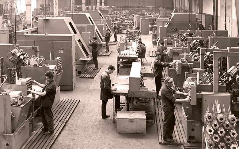 GKN car components; Factory floor, 1950s; Steel production