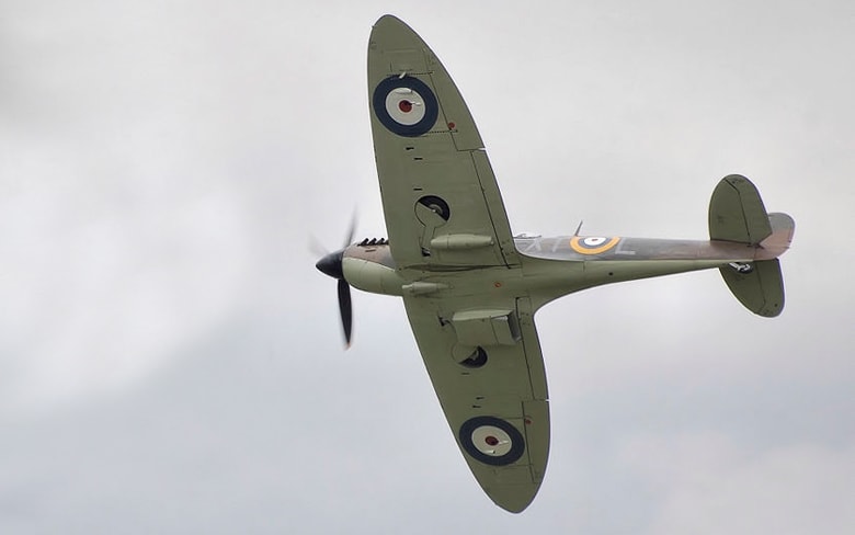 A Hadley Works produced Spitfire in flight