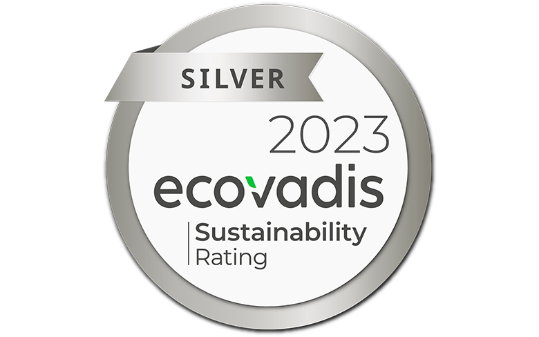 Prestigious accolade from EcoVadis awarded for our progress on sustainability